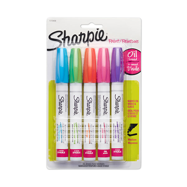 SHARPIE Paint Marker Medium Fashion Assorted 5 per Card