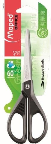 MAPED Scissors 17cm Essential Green Black Handle