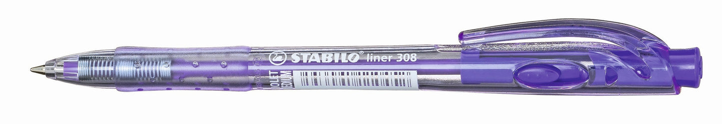 STABILO Liner Click BallPoint Pen Medium Violet Each