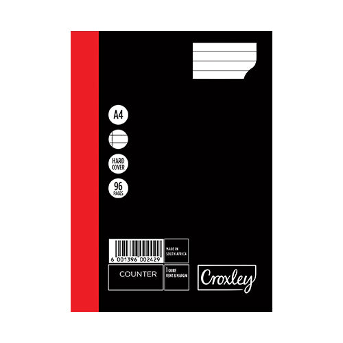 CROXLEY JD160 1-Quire 96 Page Ruled Feint & Margin A4 Pack of 10
