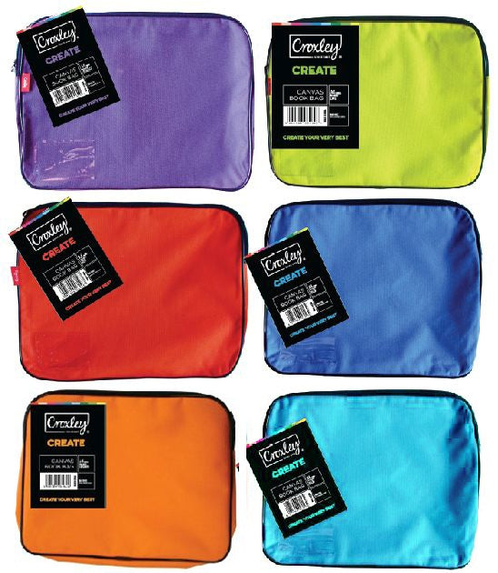 CROXLEY CREATE Canvas Gusset Book Bag Assorted