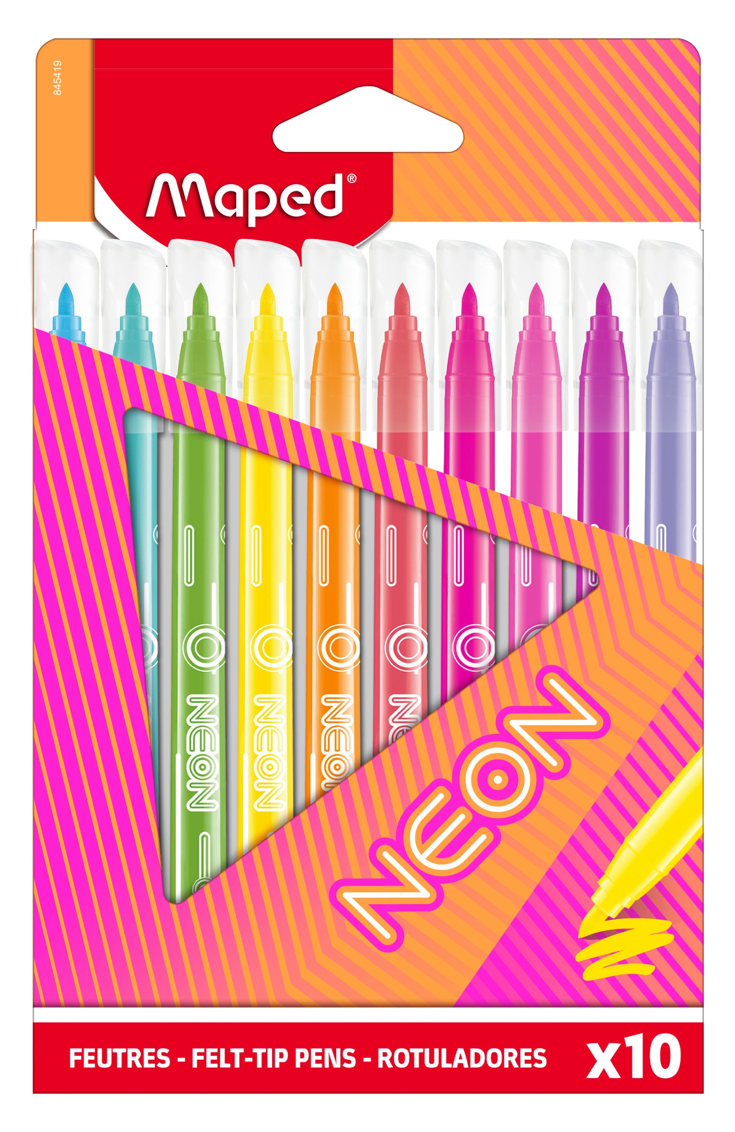 MAPED Neon Fine Liner Graph Pep's 0.4mm 6's