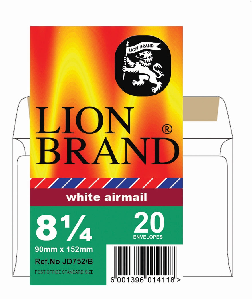 LION BRAND 90x152 White Cellowrapped 20's Box of 20 Packets