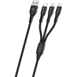 Amplify CoreCharge Series 1.2m 3-in-1 Cable - Black