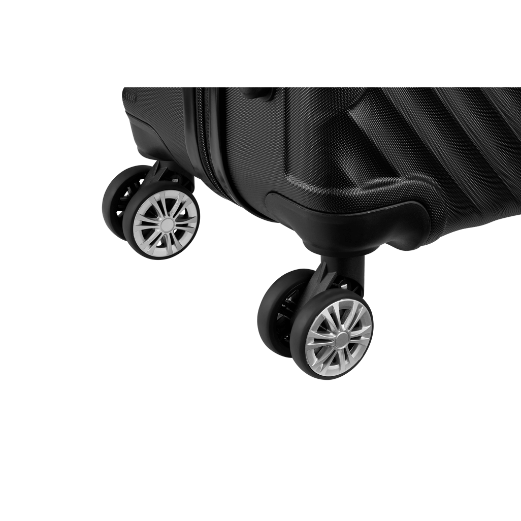 Travelwize Astra ABS 67cm 4-Wheels Spinner Luggage Black