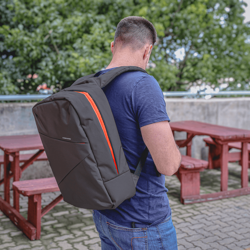 Kingsons backpack 15.6 inch Arrow series BLACK