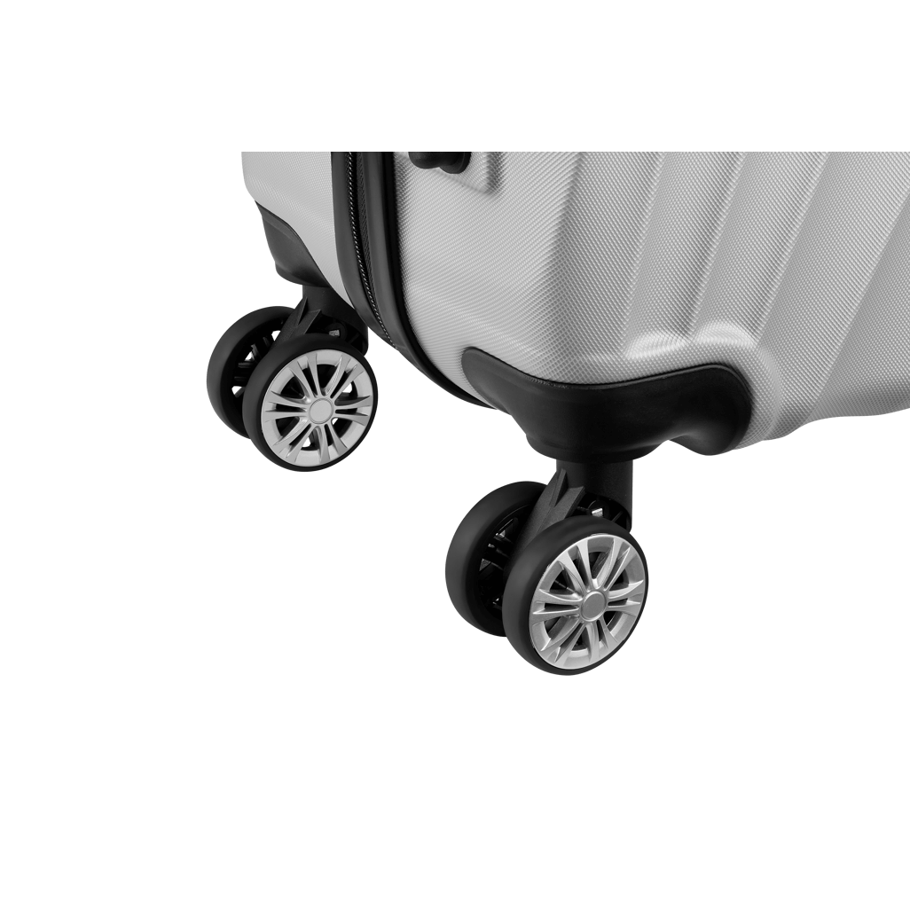Travelwize Terra ABS 77cm 4-Wheels Spinner Luggage Silver