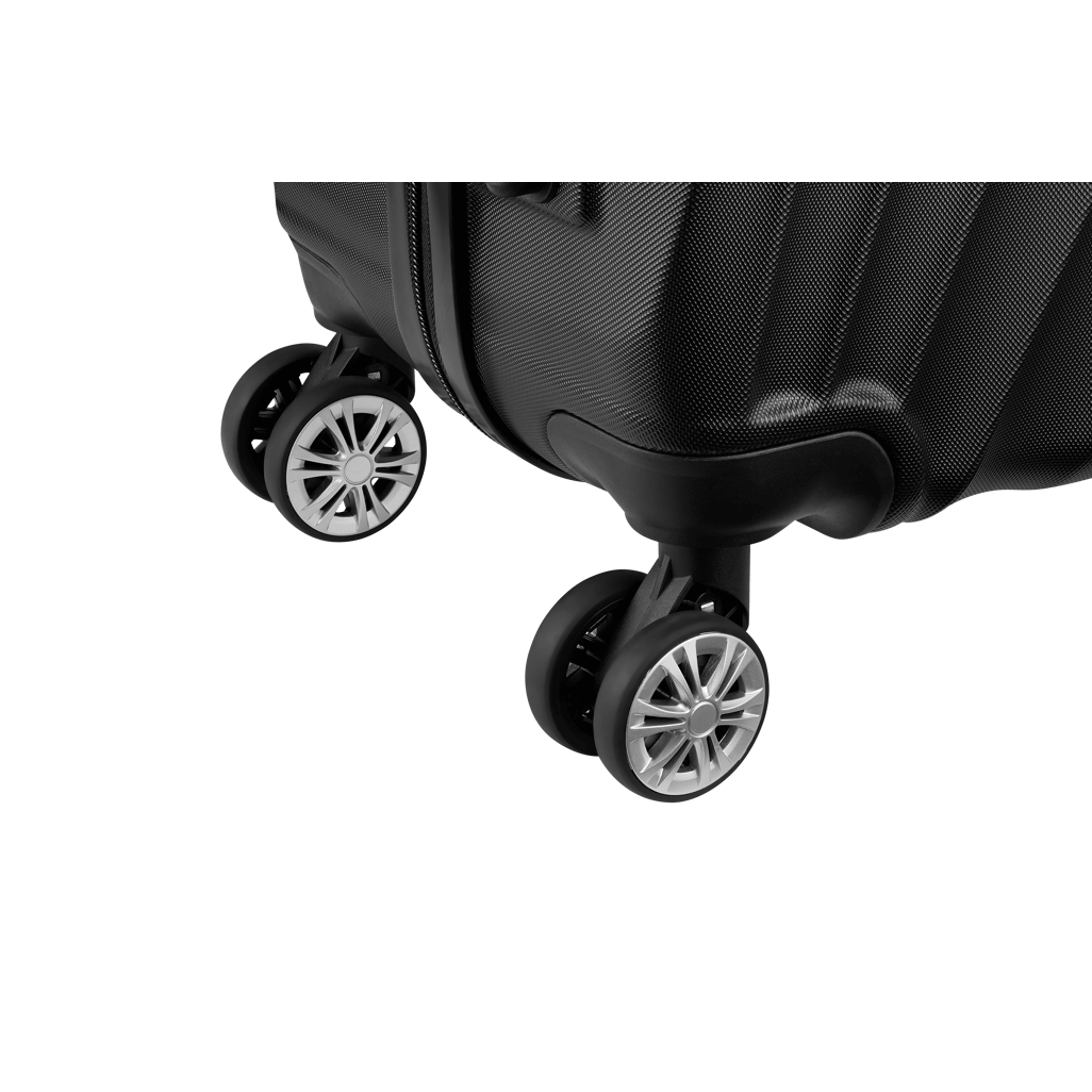 Travelwize Terra ABS 77cm 4-Wheels Spinner Luggage Black