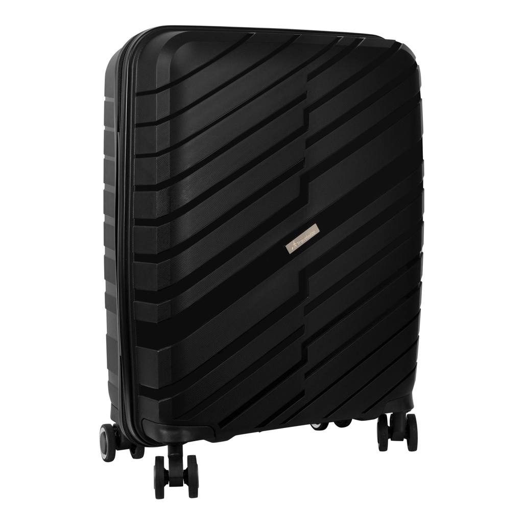 Travelwize Java PP 4-Wheel Spinner 55cm Luggage Black