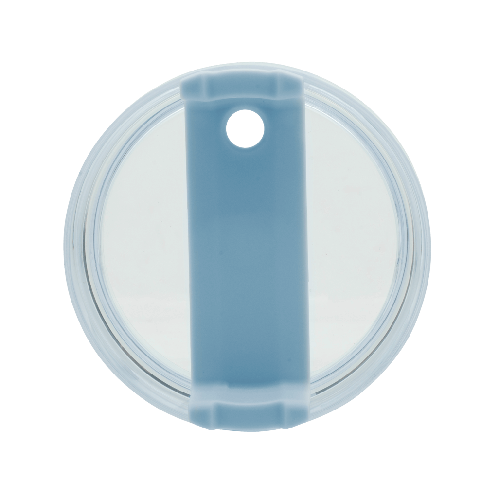 Transparent lid of Boden Stark 1200ml Travel Mug in blue color, featuring a simple design and a circular shape.
