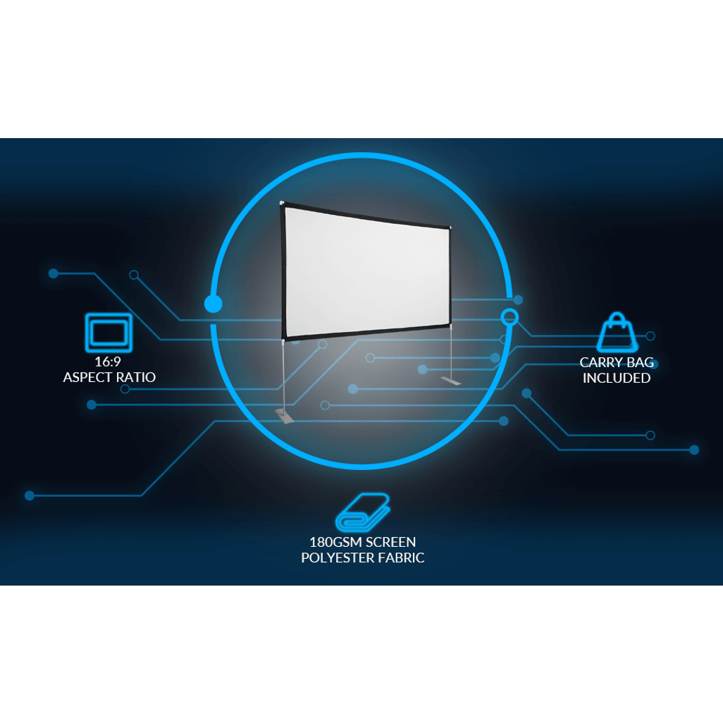 Connex E-Luminate Portable Projector Screen 100 inch - 16:9