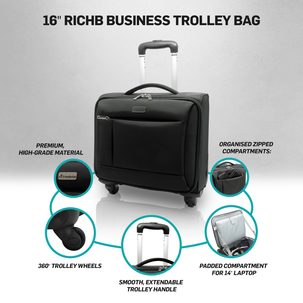 Travelwize RichB Business Trolley 16 inch - Black