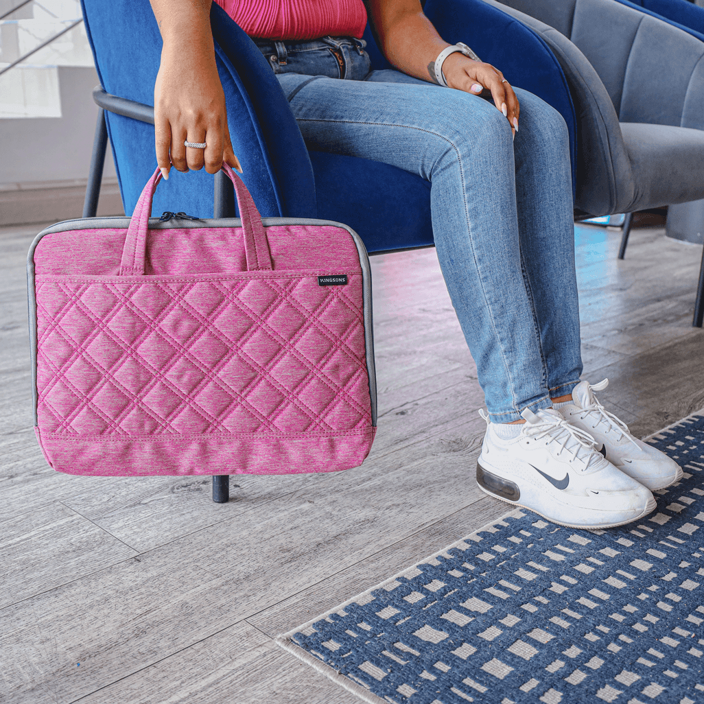 Kingsons 15.6 inch ladies bag Trace Series PINK
