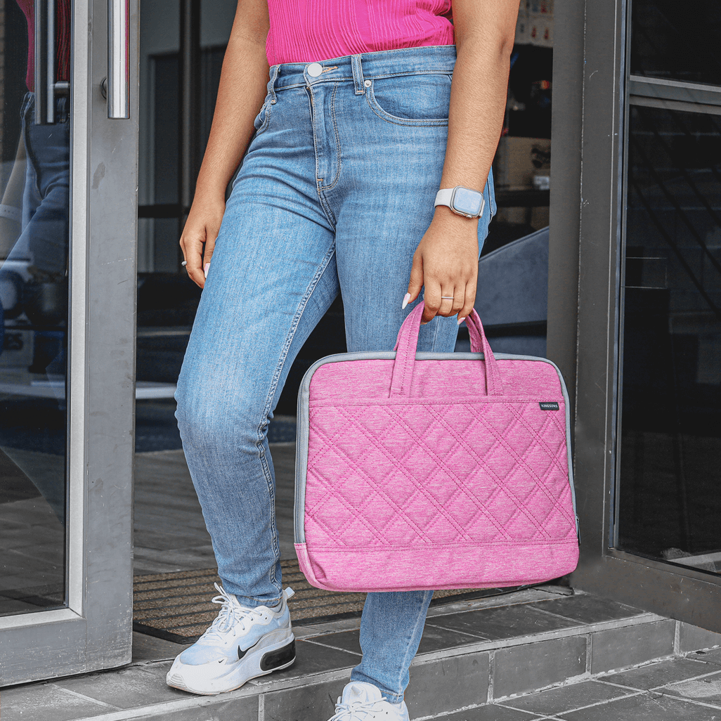 Kingsons 15.6 inch ladies bag Trace Series PINK