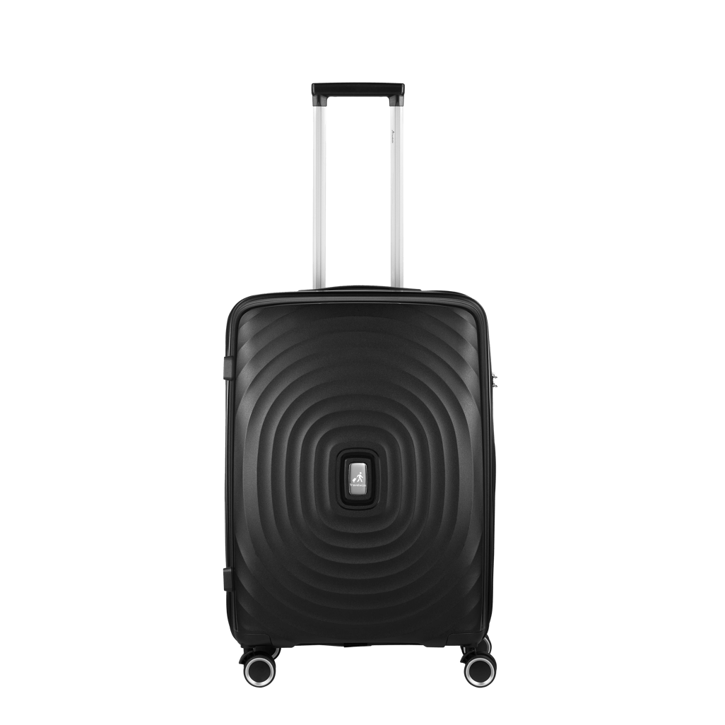 Travelwize Ripple PP 4-Wheel Spinner 65cm Luggage Black