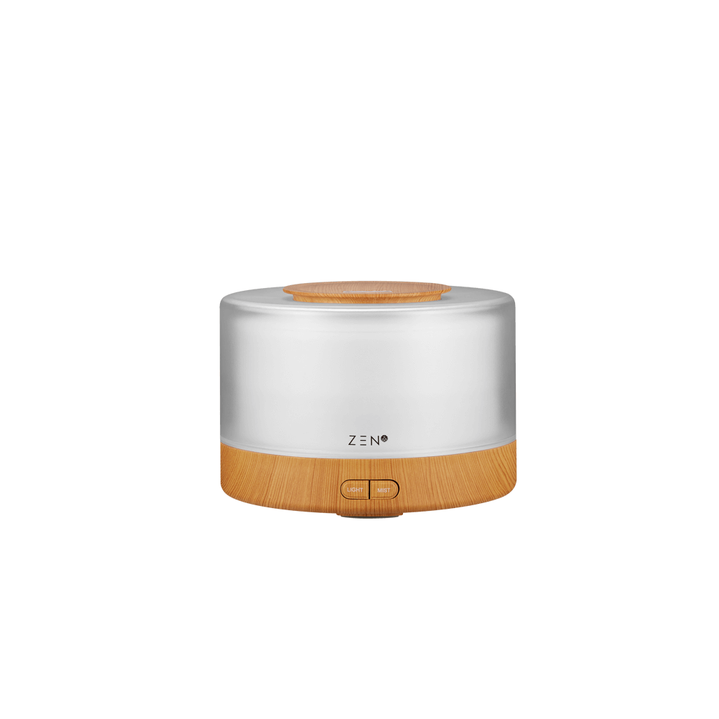 Zen Tranquillity Diffuser in light wood design for serene home ambiance and aromatherapy.