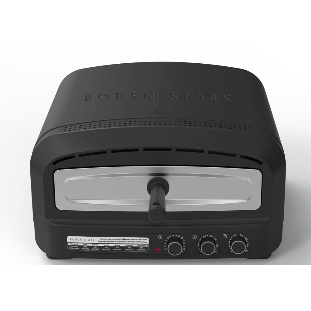 Boden Stark Manual Pizza Oven with sleek design and control knobs for outdoor cooking.