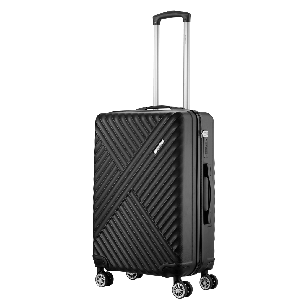 Travelwize Astra ABS 67cm 4-Wheels Spinner Luggage Black