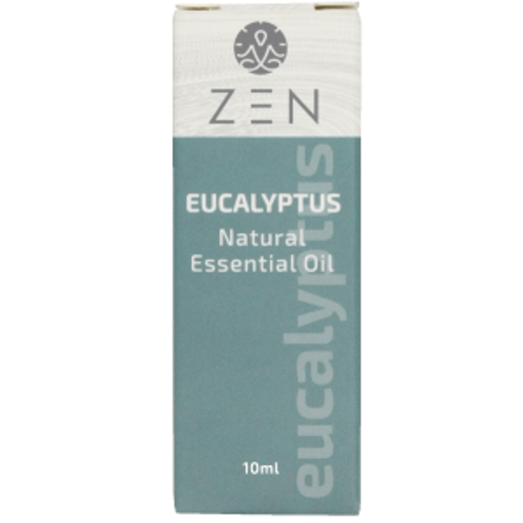 Zen Oil Eucalyptus natural essential oil for relaxation, 10ml bottle to promote calm and enhance well-being.