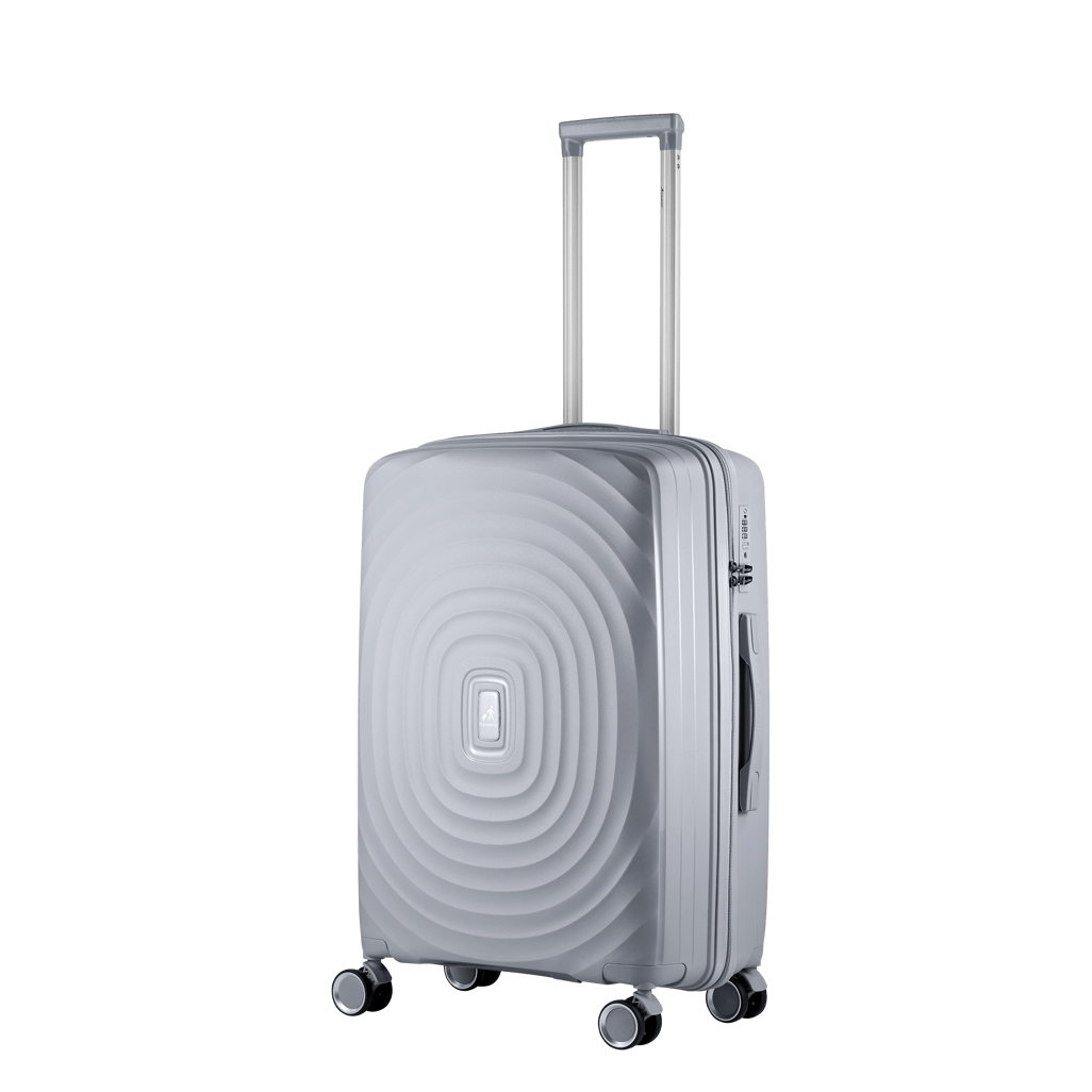 Travelwize Ripple PP 4-Wheel Spinner 65cm Luggage Platinum