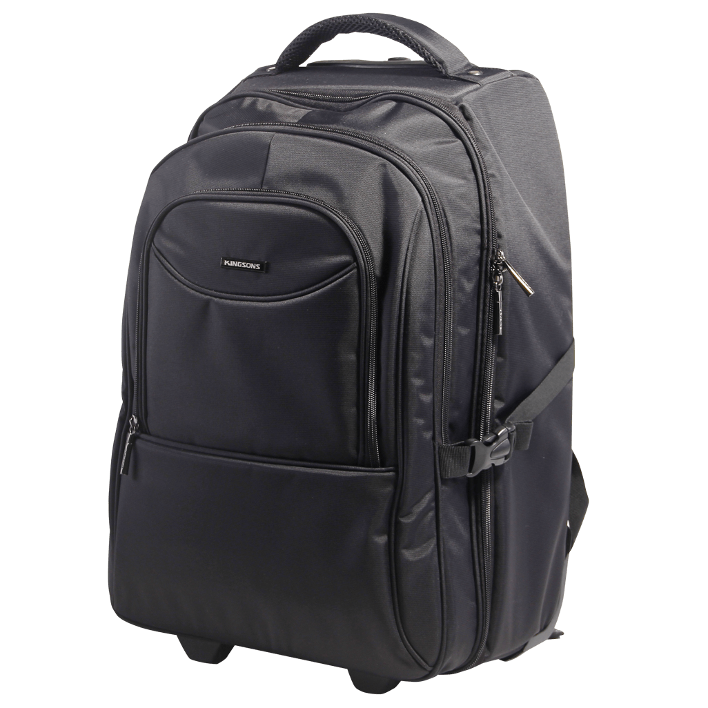Kingsons Prime 15.6 inch Laptop Trolley Backpack Black