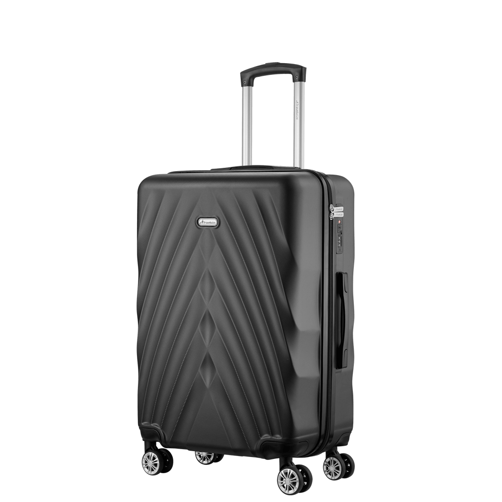 Travelwize Terra ABS 77cm 4-Wheels Spinner Luggage Black