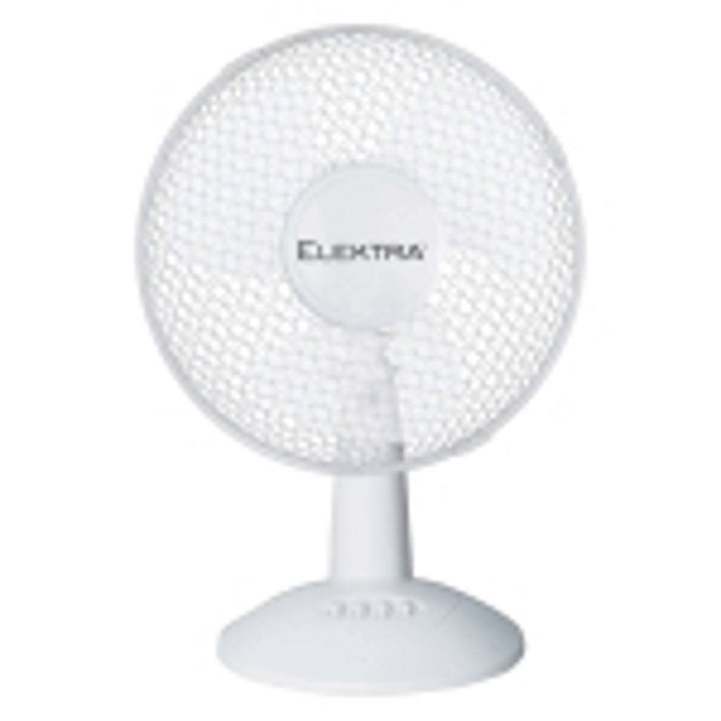 ELEKTRA desk fan 30cm, white color, compact design, perfect for personal cooling and enhancing airflow in any space.