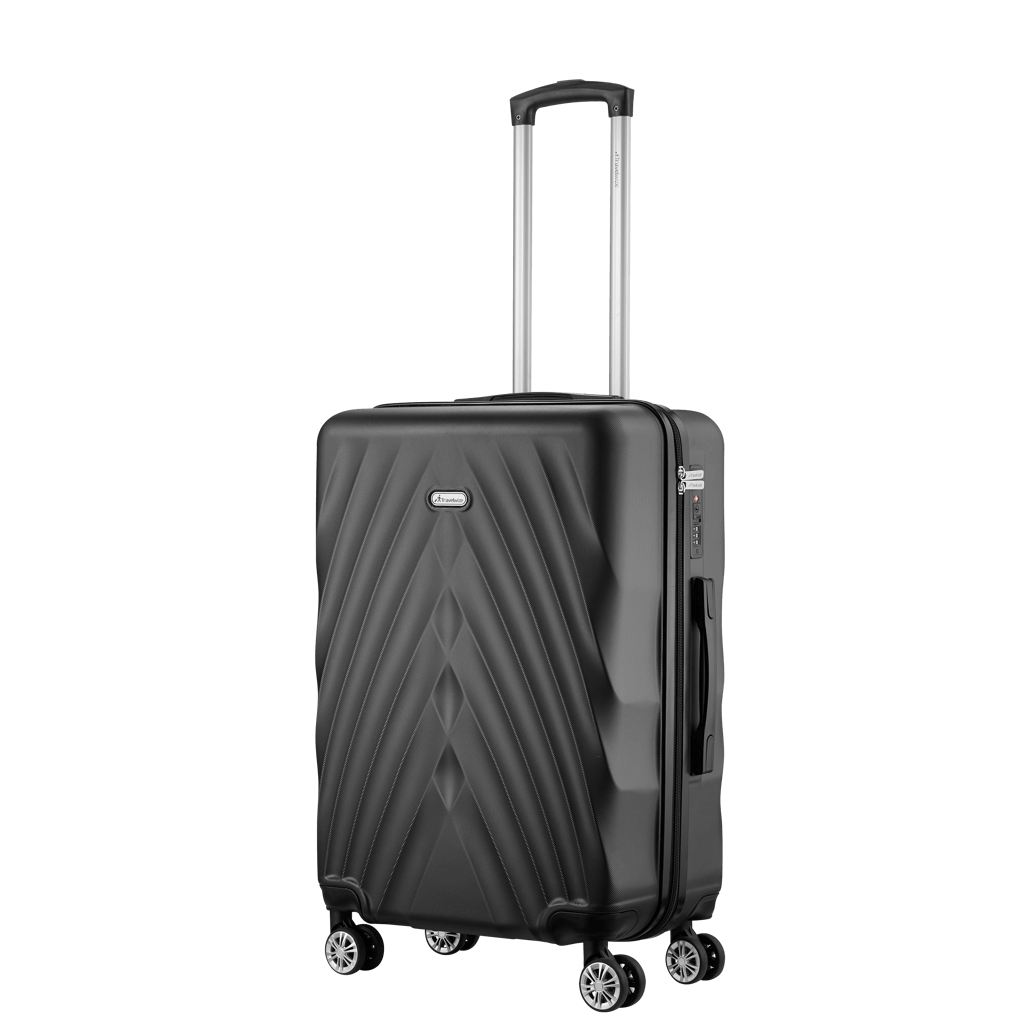 Travelwize Terra ABS 67cm 4-Wheels Spinner Luggage Black