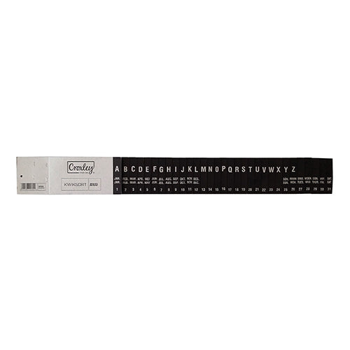CROXLEY JD1630 Kwiksort Indexed A-Z/1-31/Jan-Dec/Mon-Sat 746X130 Each