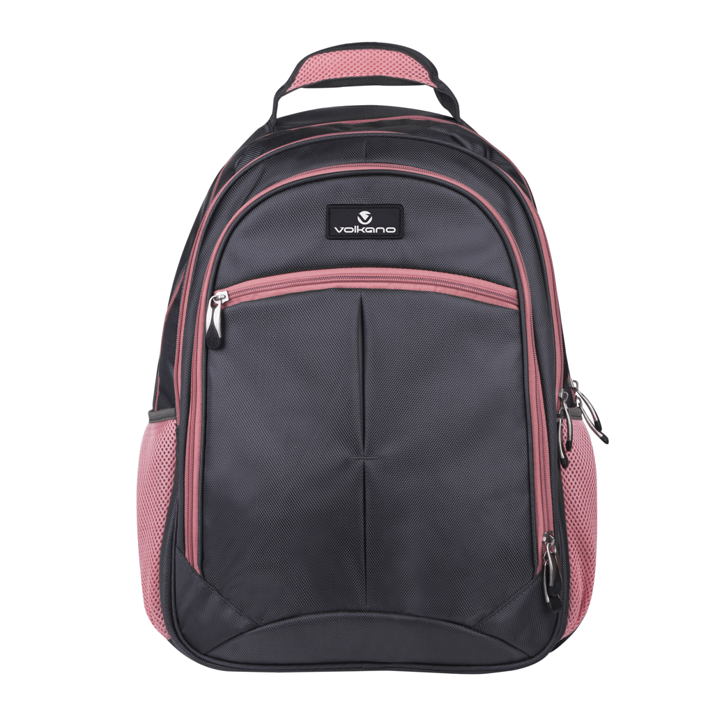 Volkano Orthopaedic Backpack 36L - Dark Grey/ Pink
