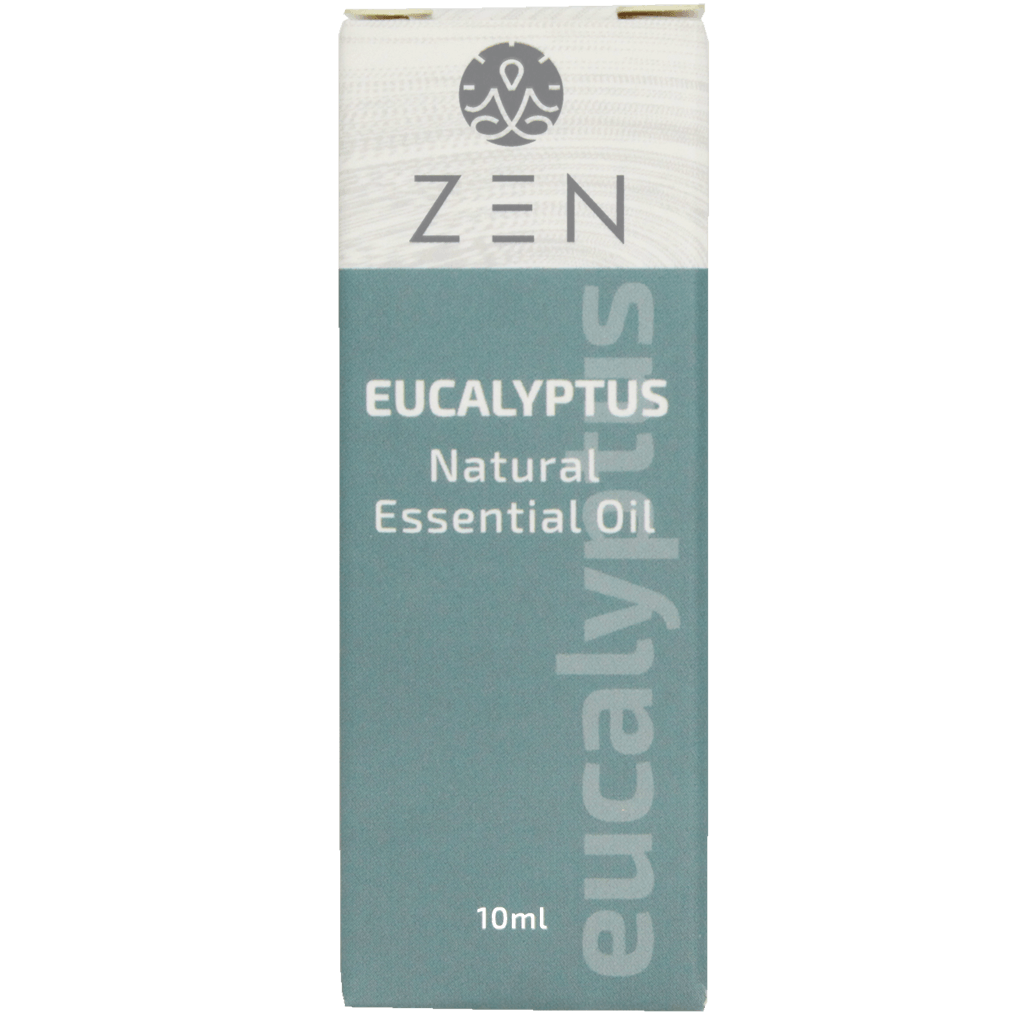 Zen Oil Eucalyptus natural essential oil, 10ml, promotes relaxation and calm for a peaceful atmosphere.