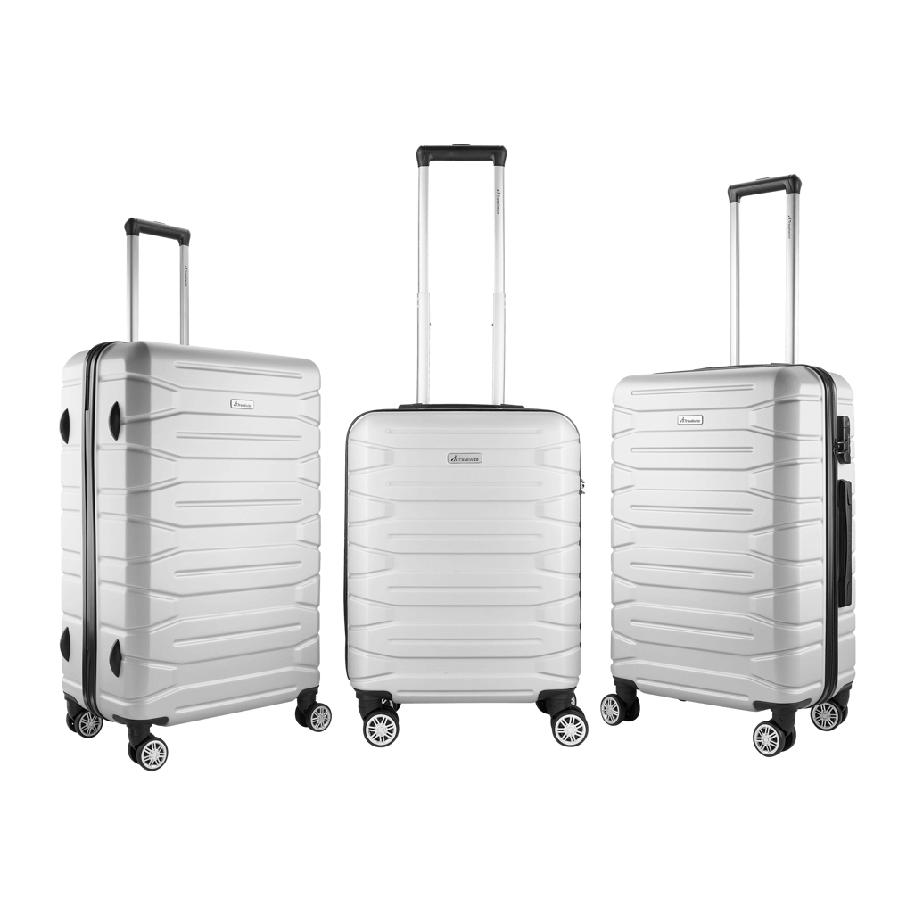 Travelwize Cabana ABS 4-Wheel Spinner 55cm Luggage Platinum