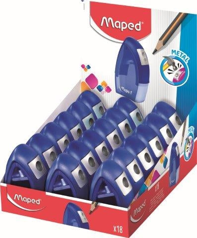 MAPED Sharpener 1-Hole Tonic Metal Canister - Each