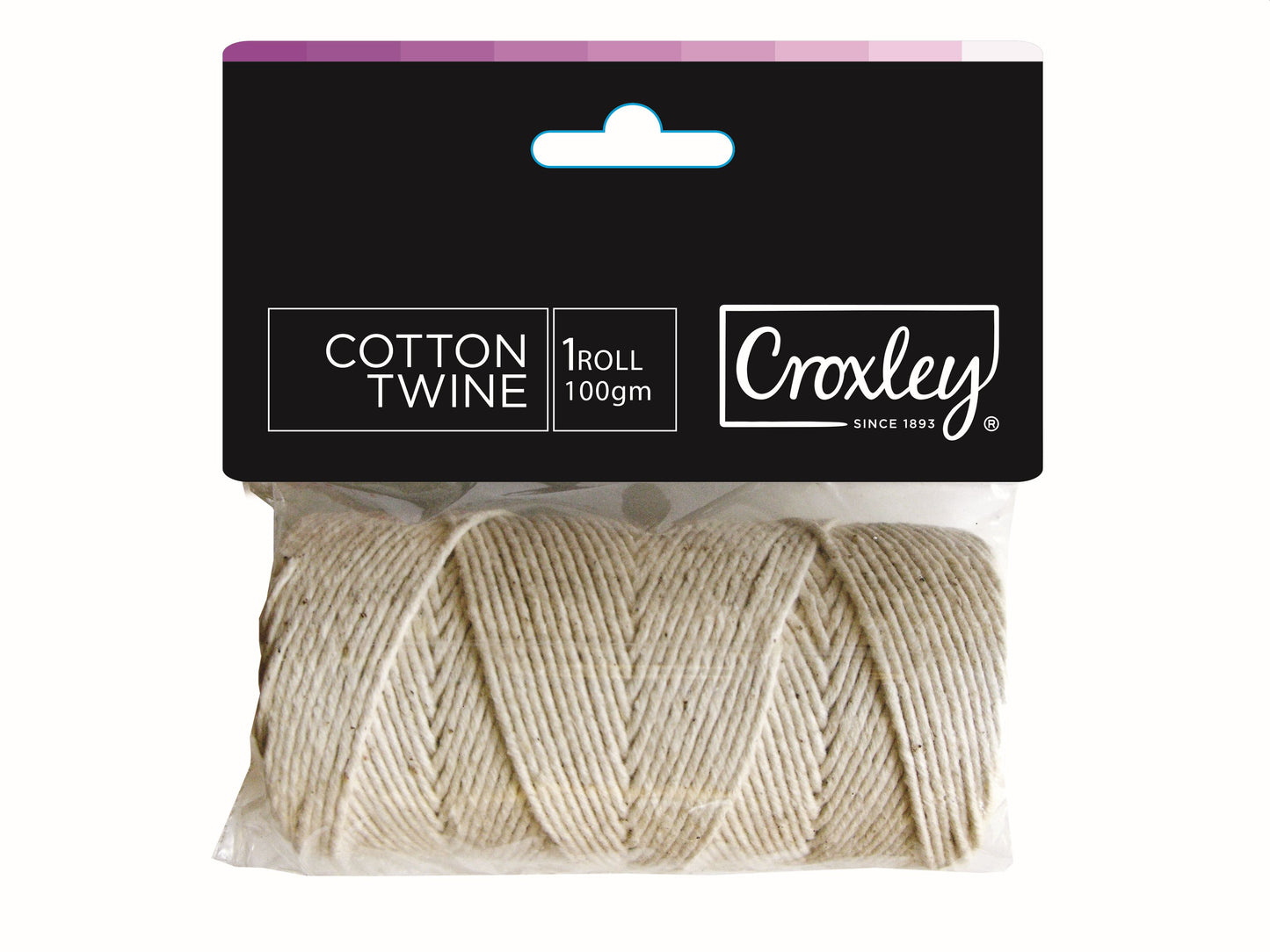 CROXLEY Cotton Twine 100gm 104 1 Roll Bag Each