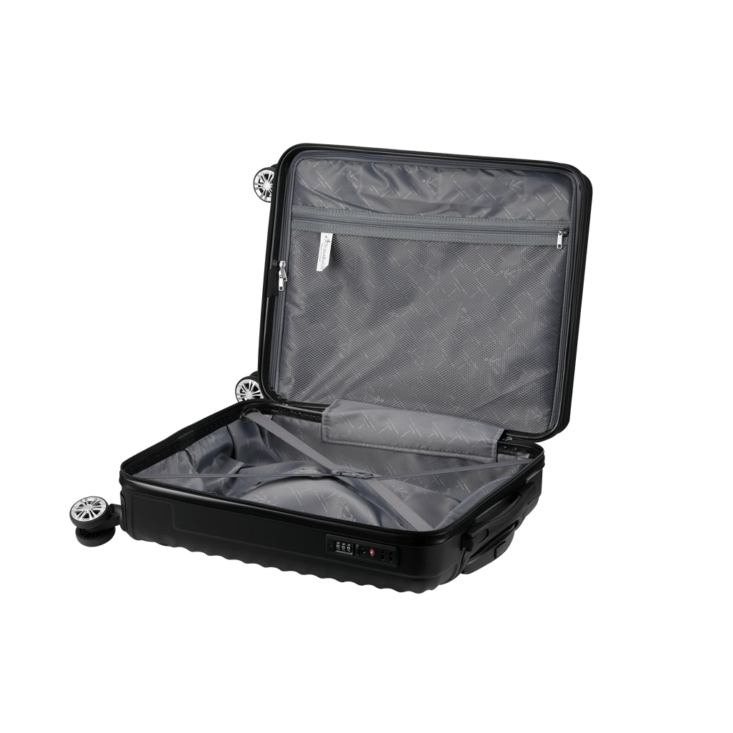 Travelwize Astra ABS 67cm 4-Wheels Spinner Luggage Black