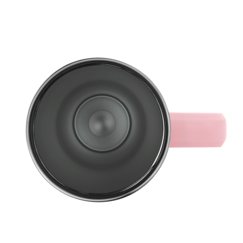 Top view of the Boden Stark 1200ml Travel Mug in pink, showcasing its sleek design and curved interior.