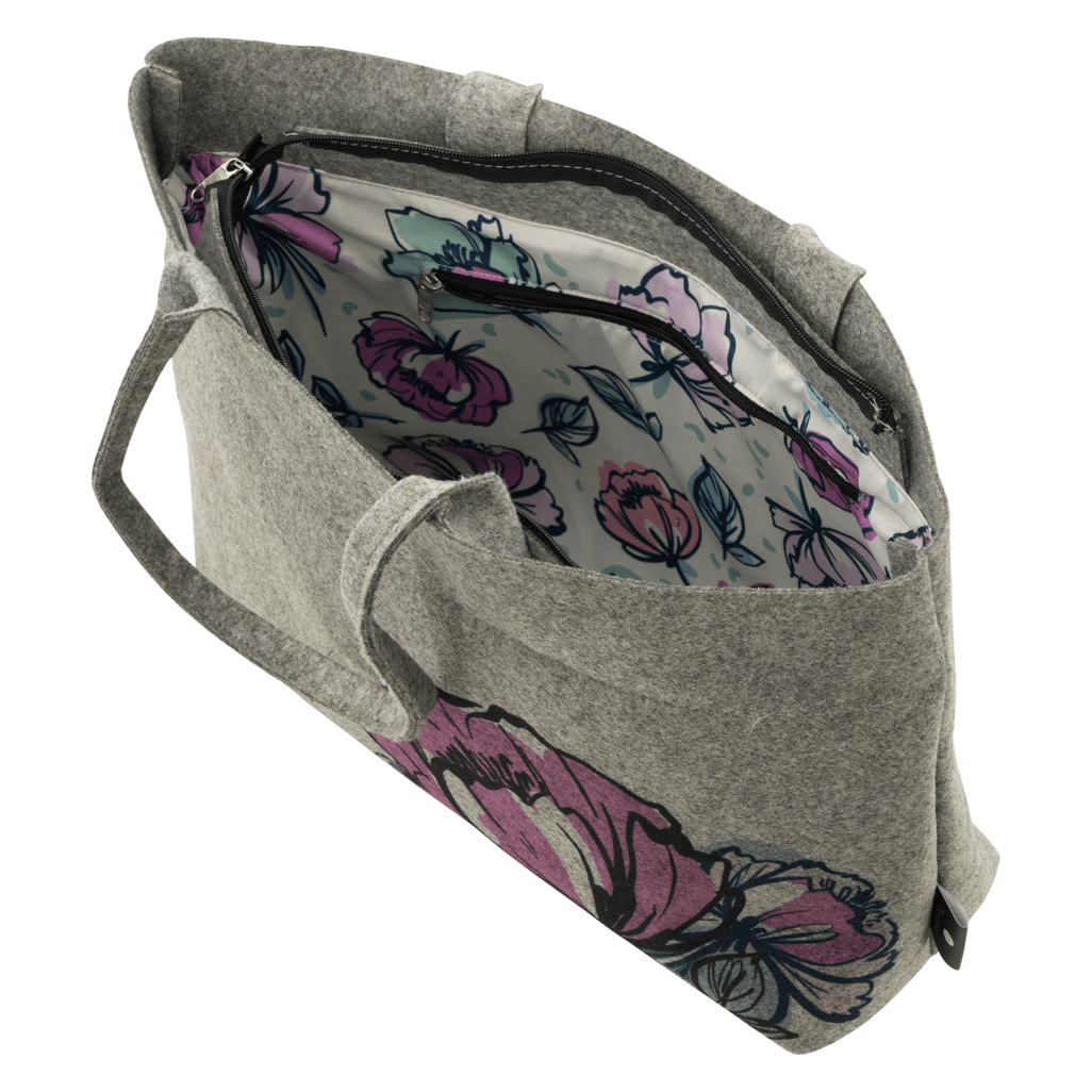 Totes Babe Peony Diaper Tote Grey