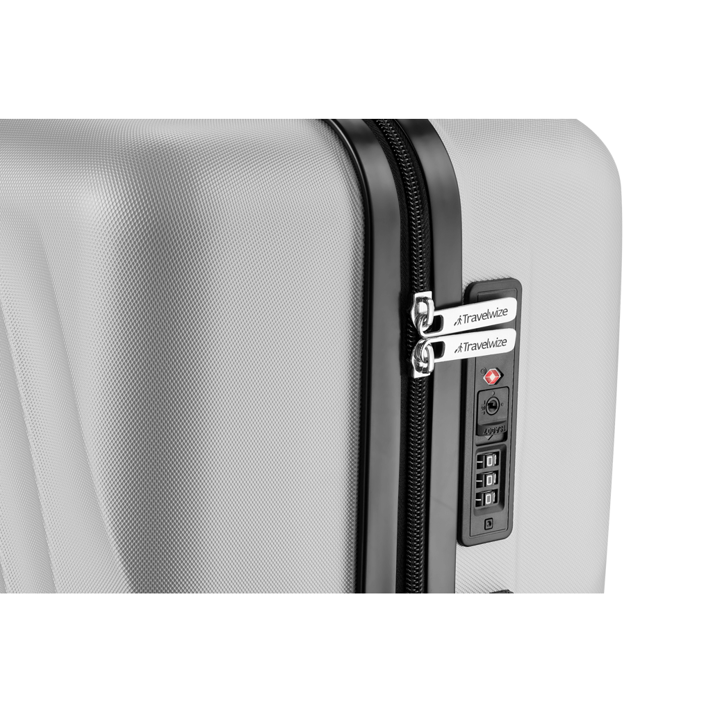 Travelwize Terra ABS 77cm 4-Wheels Spinner Luggage Silver