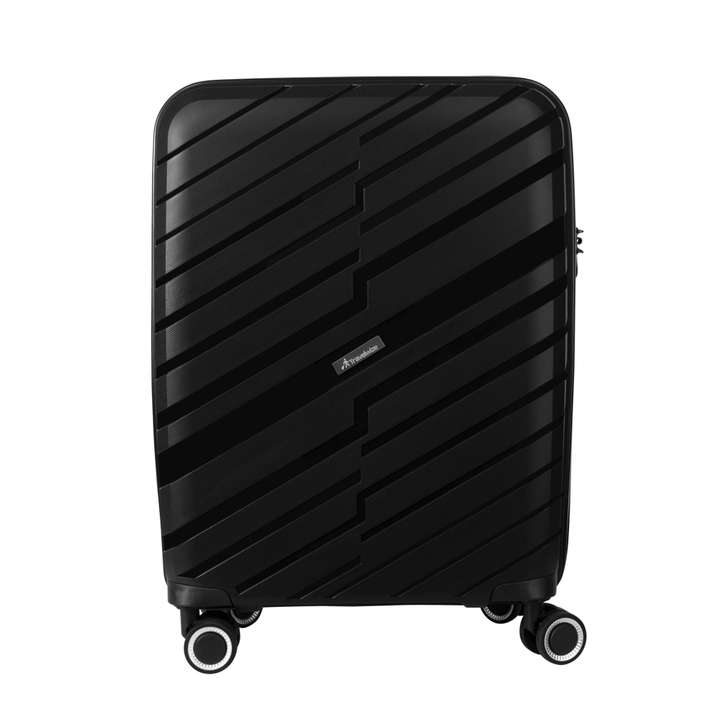 Travelwize Java PP 4-Wheel Spinner 55cm Luggage Black