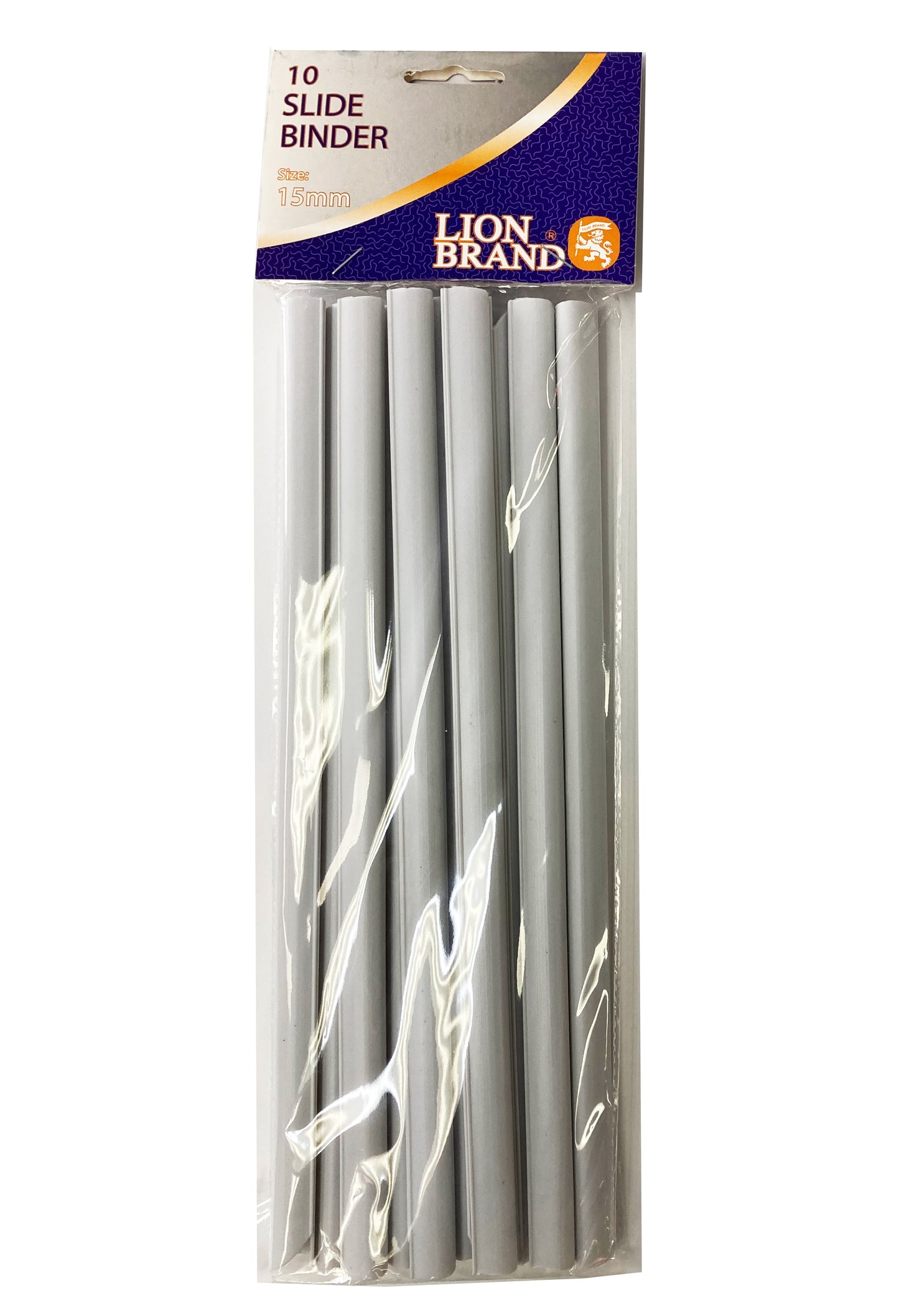 LION BRAND Slide Binder - 15mm (White) (Pack of 10)