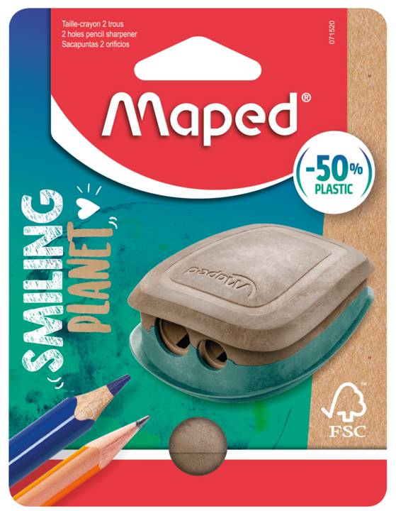 MAPED PLANET Sharpener 2Hole Pulse FSC - Card
