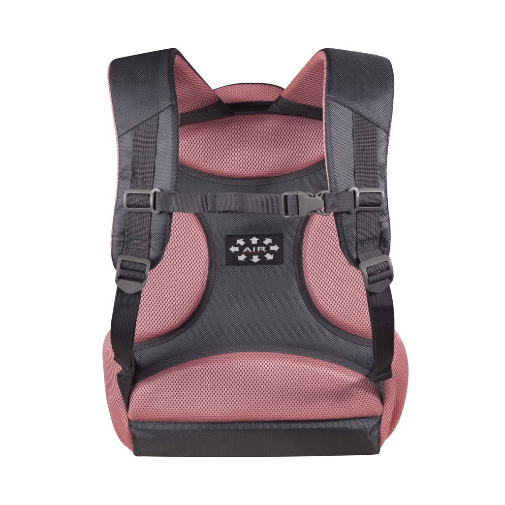 Volkano Orthopaedic Backpack 36L - Dark Grey/ Pink