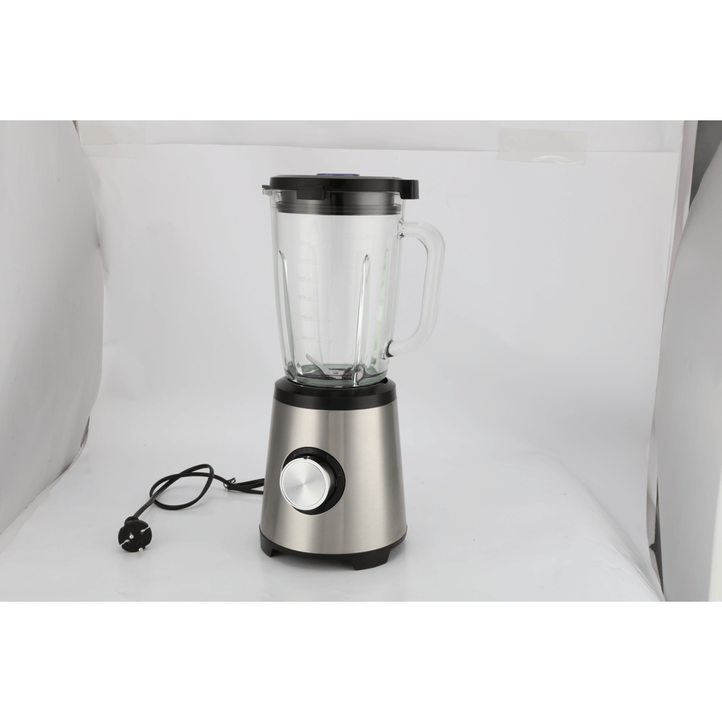 Boden Stark 1000W Glass Jug Blender with stainless steel base and transparent glass jug.