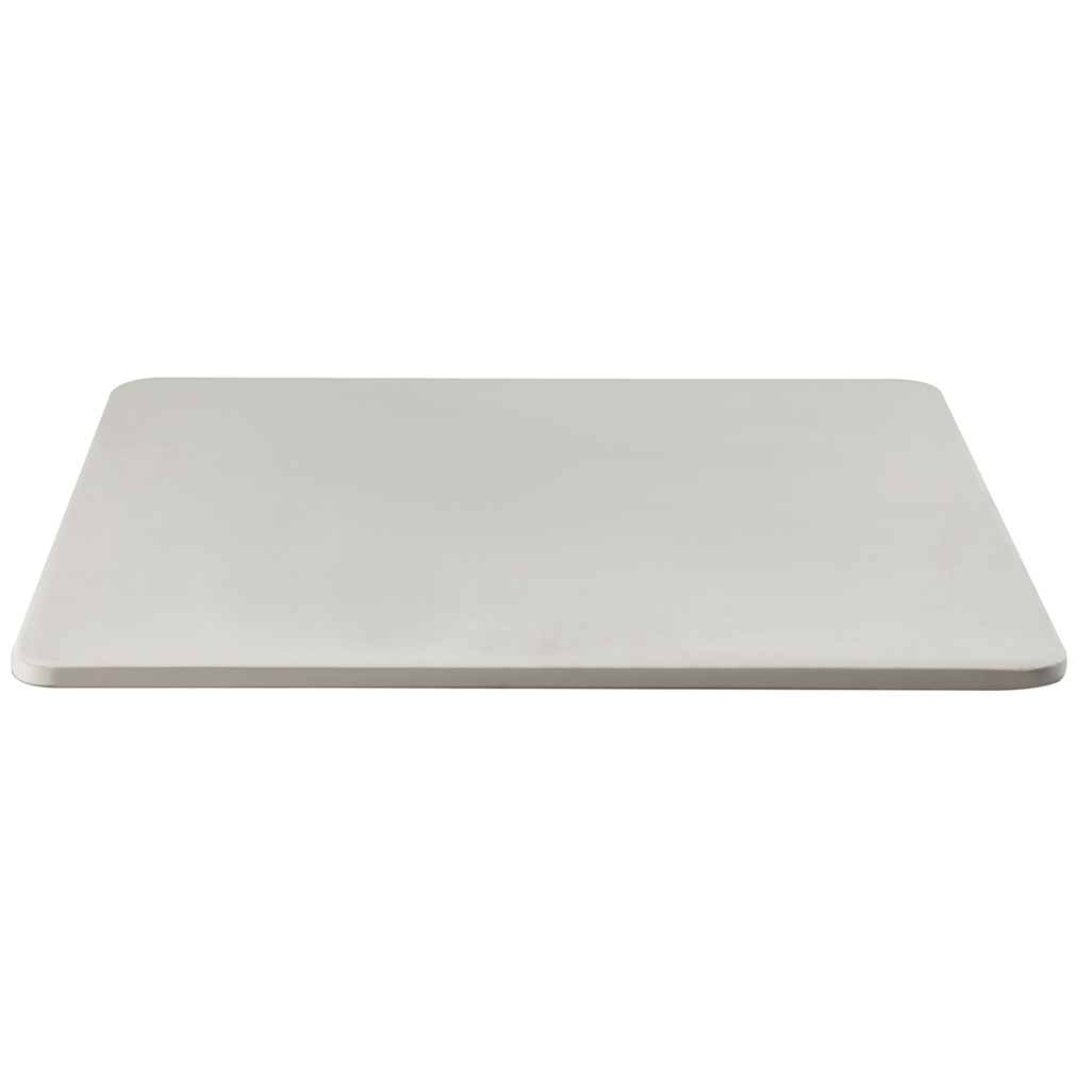 Stainless steel pizza stone for optimal heat distribution in the Boden Stark Manual Pizza Oven.