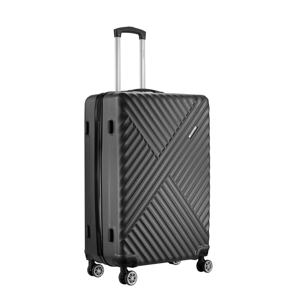Travelwize Astra ABS 77cm 4-Wheels Spinner Luggage Black