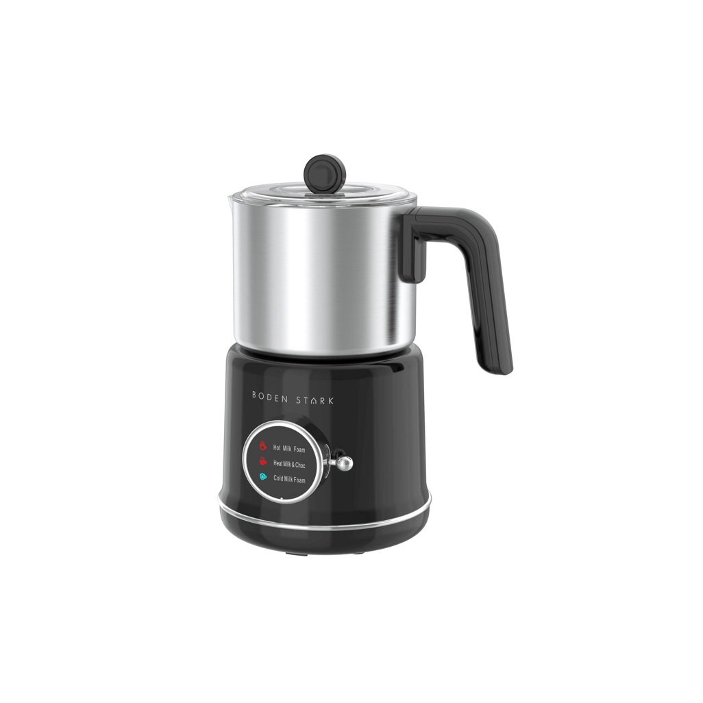 Boden Stark Milk Frother in sleek black design, perfect for creating creamy froth for coffee and lattes.
