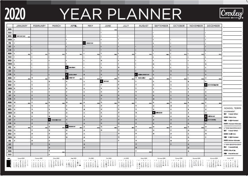 CROXLEY Year Planner With Marker