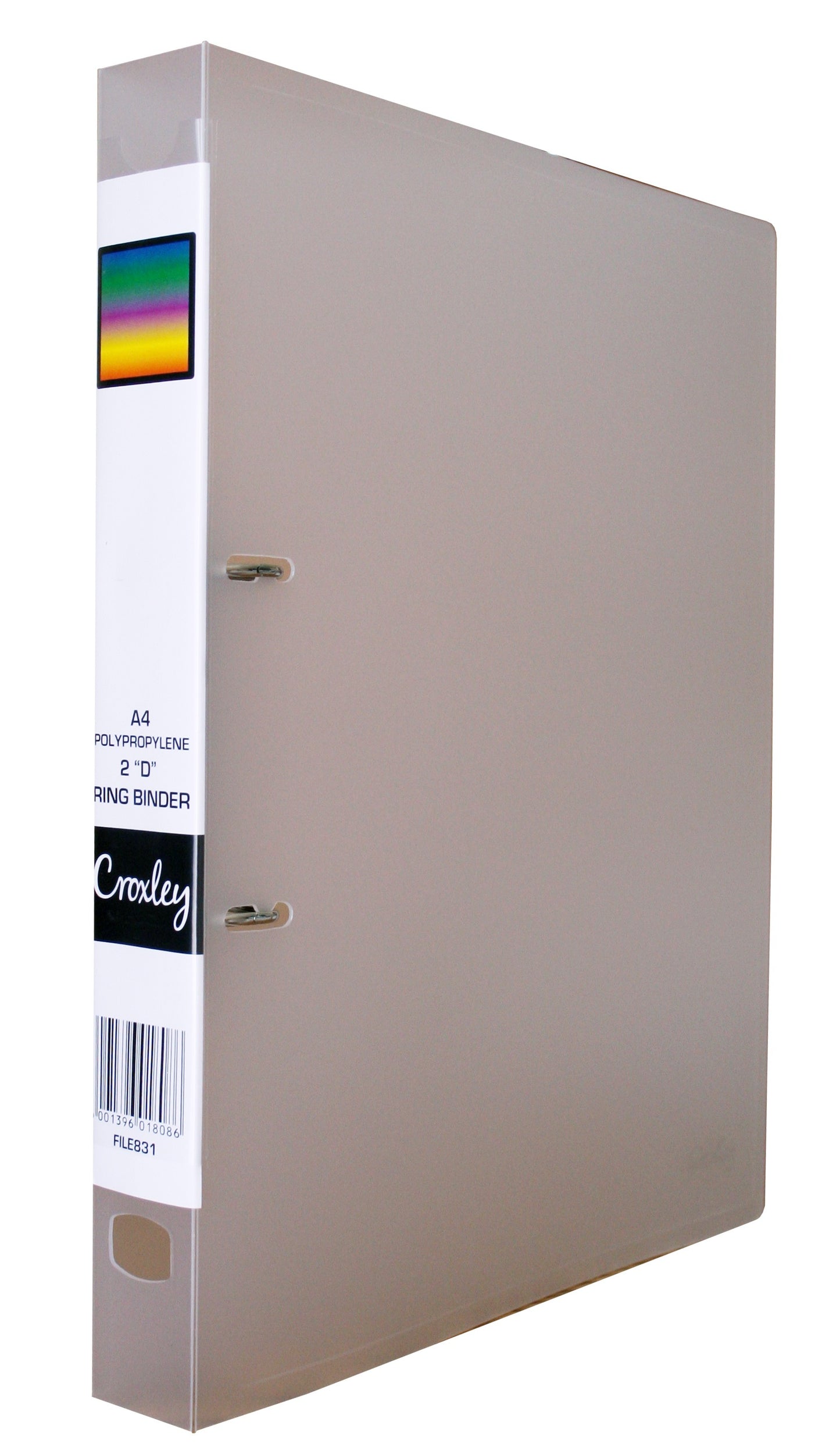CROXLEY 2D Polypropylene Ring Binder Clear Each