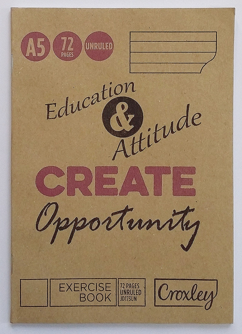 CROXLEY JD173 A5 72 Page Unruled Pack of 20