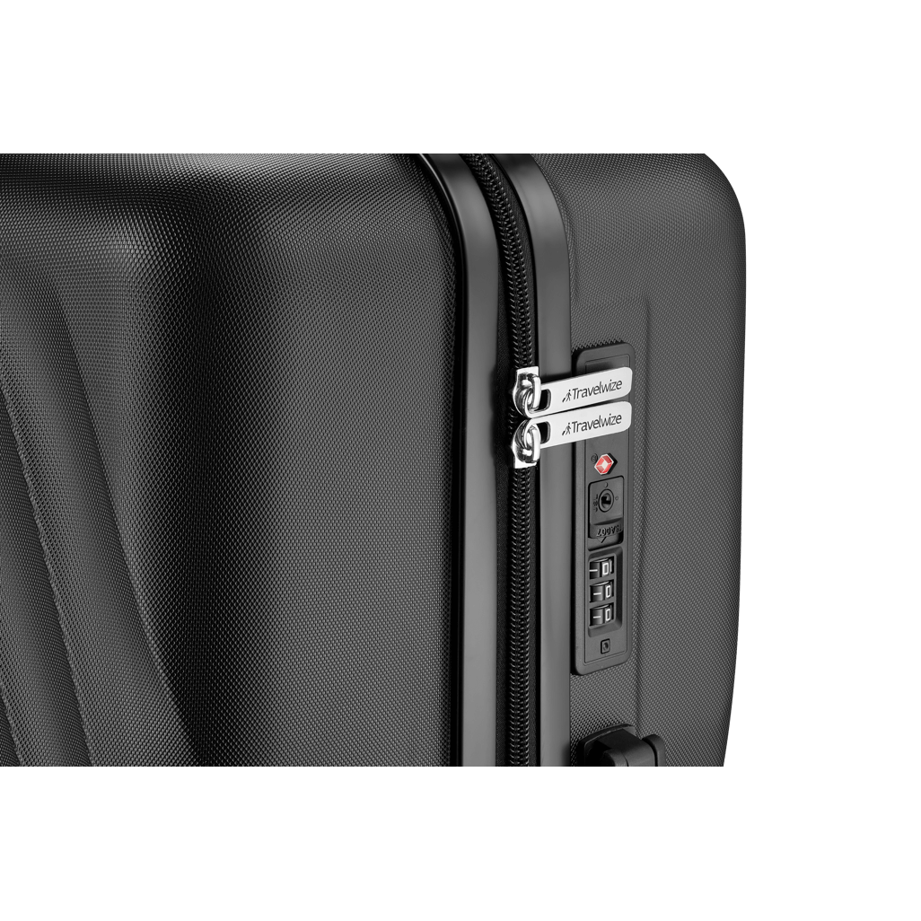Travelwize Terra ABS 77cm 4-Wheels Spinner Luggage Black